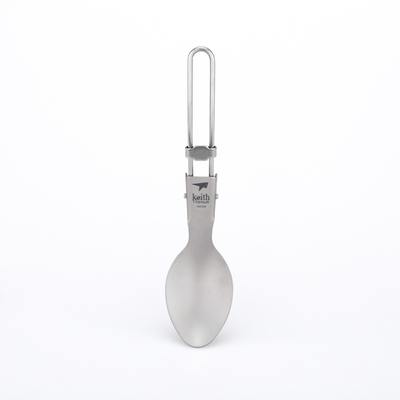 Ti5305 折叠钛勺Folding Titanium Spoon