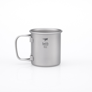 Ti3200 钛折叠单层杯 Single-Wall Titanium Mug with Folding Handle 